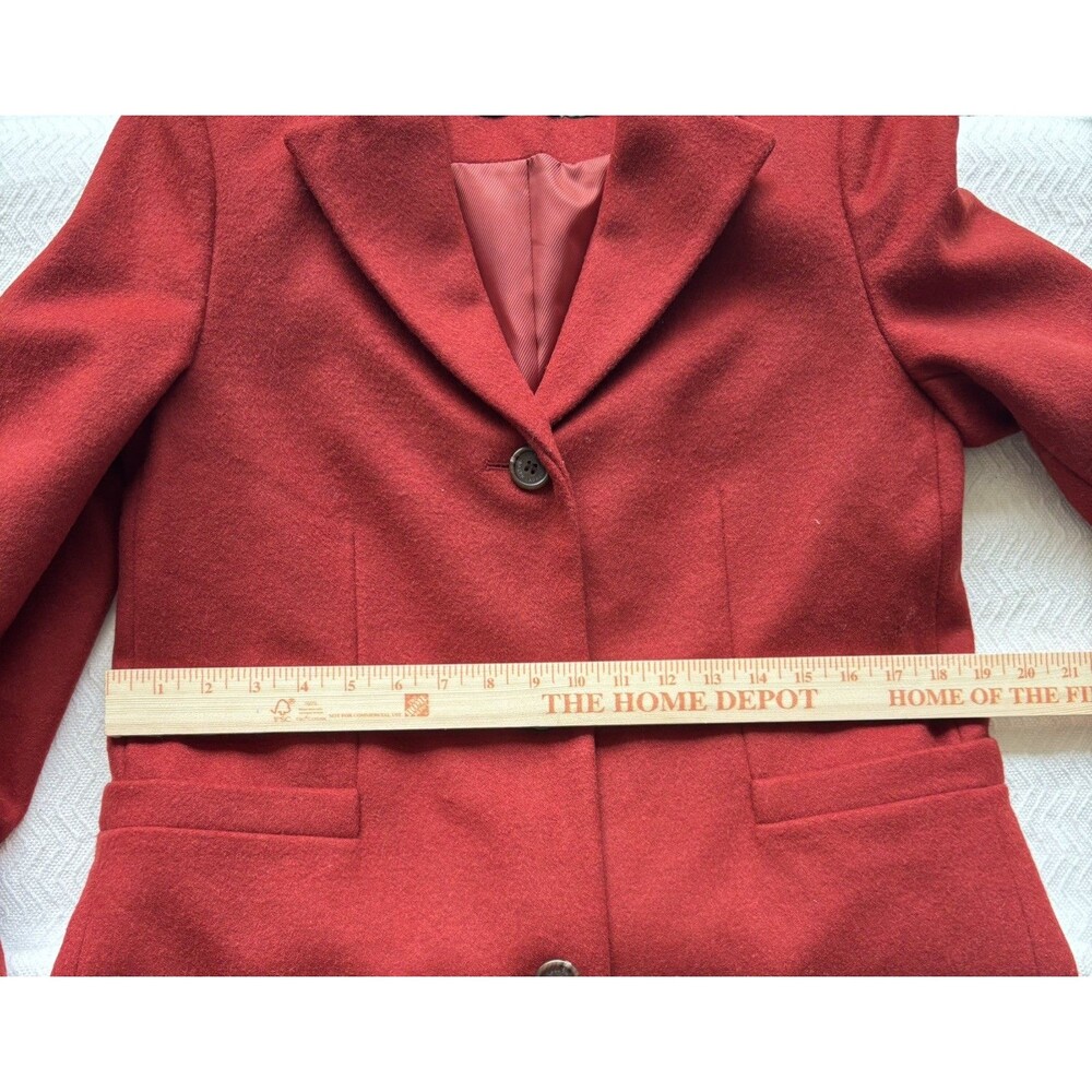 Lauren Ralph Lauren Women's Wool Blend Coat Fully Lined Sienna Red Color Size 8 - Picture 11 of 14
